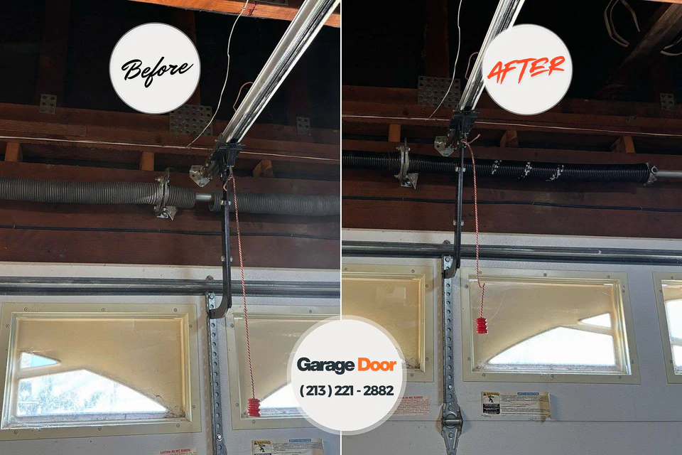 Before and after: garage door repair Valle Vista, AZ
